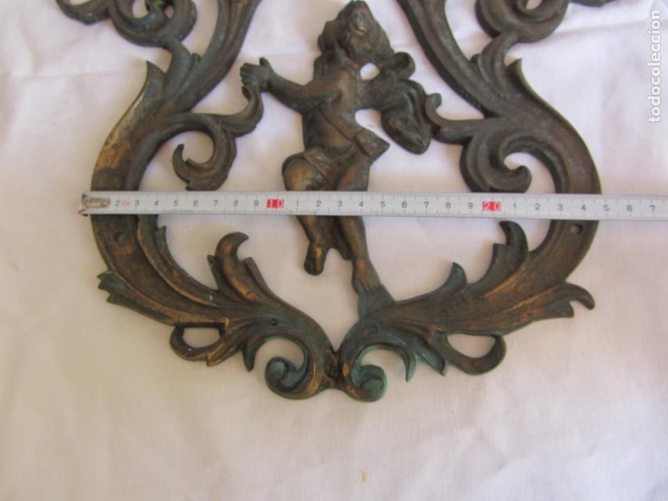 Antig&uuml;edades: Aplique de bronce con angelito - Foto 12