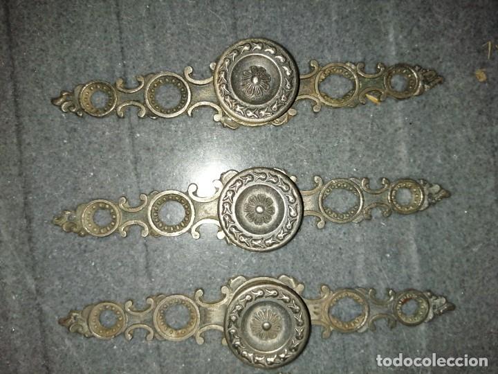 6 antiguos pomos tiradores de metal bronce para - Compra venta en  todocoleccion