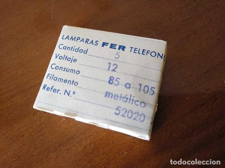 Antig&uuml;edades: CAJA CON 5 LAMPARAS FER TELEFONO - Foto 18