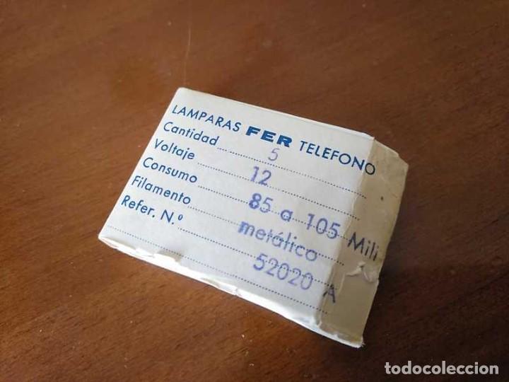 Antig&uuml;edades: CAJA CON 5 LAMPARAS FER TELEFONO - Foto 19