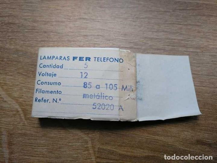 Antig&uuml;edades: CAJA CON 5 LAMPARAS FER TELEFONO - Foto 31