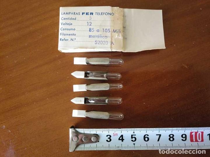 Antig&uuml;edades: CAJA CON 5 LAMPARAS FER TELEFONO - Foto 32