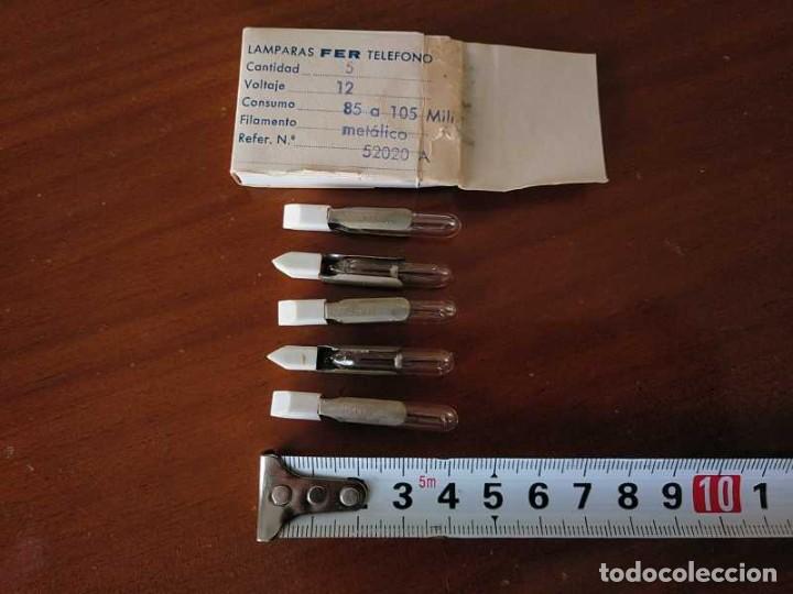 Antig&uuml;edades: CAJA CON 5 LAMPARAS FER TELEFONO - Foto 33