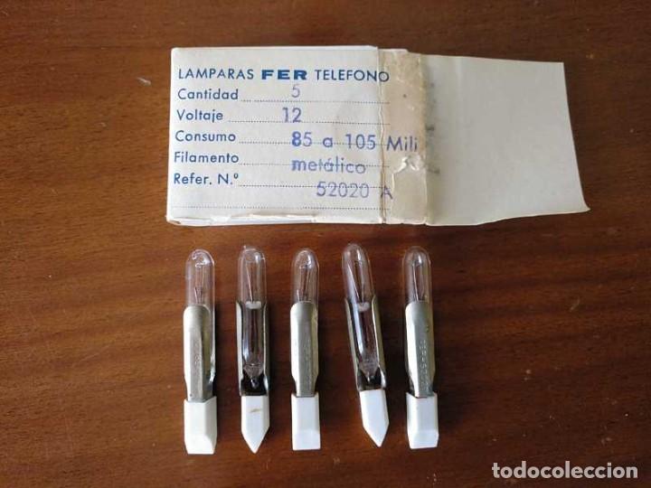 Antig&uuml;edades: CAJA CON 5 LAMPARAS FER TELEFONO - Foto 34