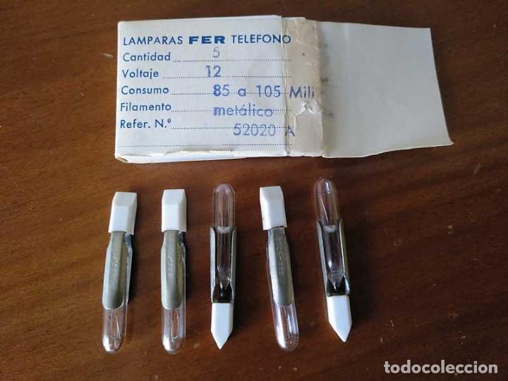 Antig&uuml;edades: CAJA CON 5 LAMPARAS FER TELEFONO - Foto 36