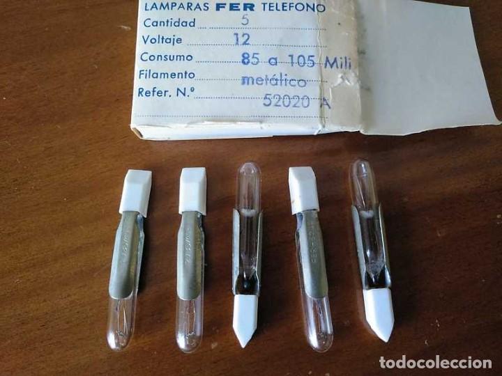 Antig&uuml;edades: CAJA CON 5 LAMPARAS FER TELEFONO - Foto 37