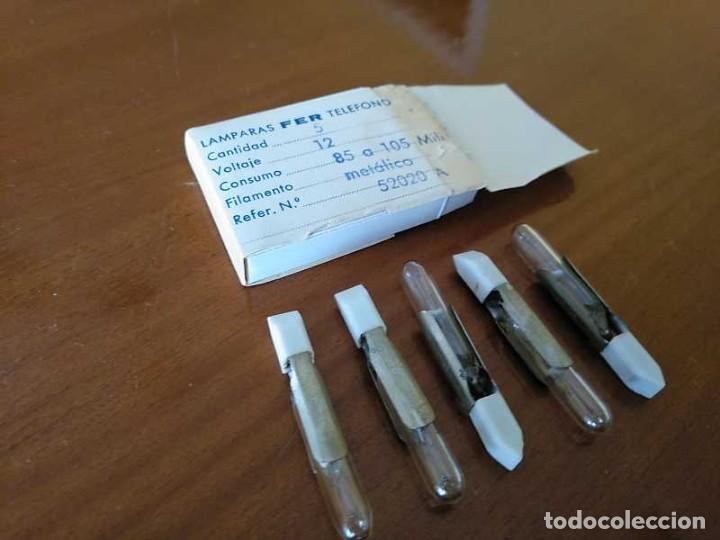 Antig&uuml;edades: CAJA CON 5 LAMPARAS FER TELEFONO - Foto 39