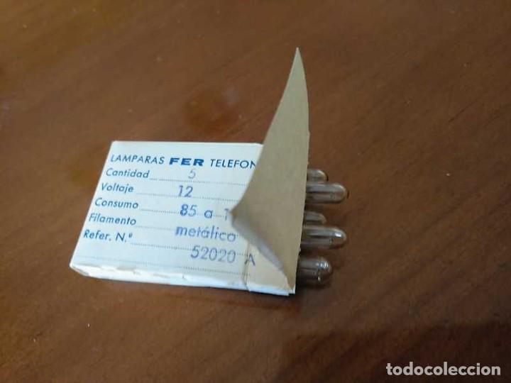Antig&uuml;edades: CAJA CON 5 LAMPARAS FER TELEFONO - Foto 46