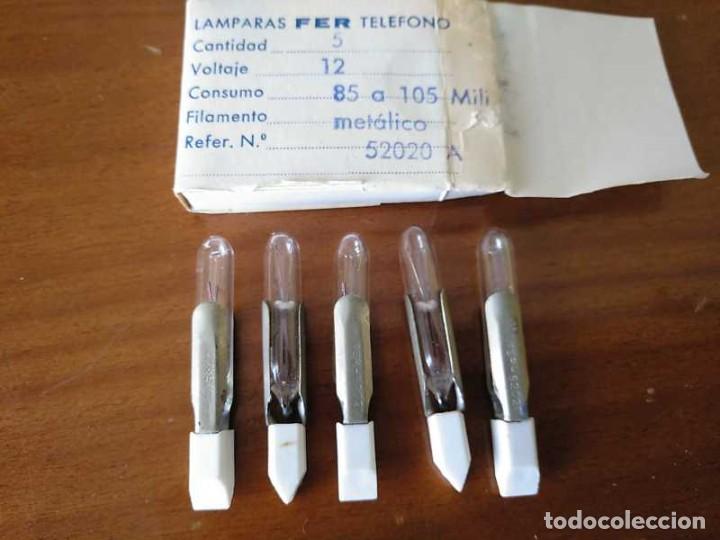 Antig&uuml;edades: CAJA CON 5 LAMPARAS FER TELEFONO - Foto 52