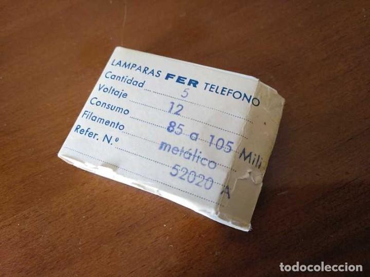 Antig&uuml;edades: CAJA CON 5 LAMPARAS FER TELEFONO - Foto 59