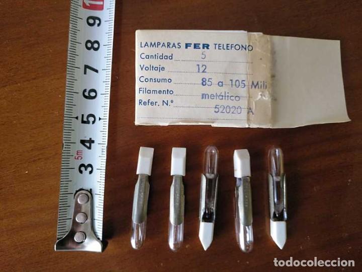 Antig&uuml;edades: CAJA CON 5 LAMPARAS FER TELEFONO - Foto 70