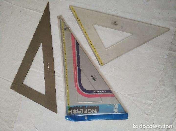Antig&uuml;edades: Lote de 3 reglas escuadras - Foto 1
