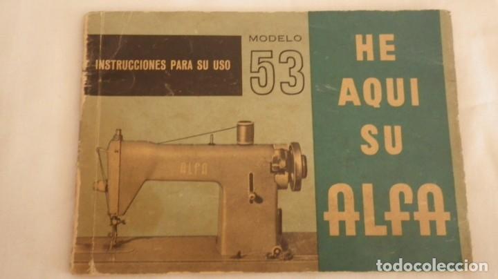 Librito De Instrucciones Máquina De Coser Alfa - Vendido En Venta ...