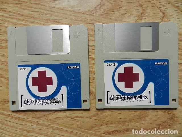 Antig&uuml;edades: Lote 2 Disquetes Antivirus PANDA Emercency disk - Foto 1