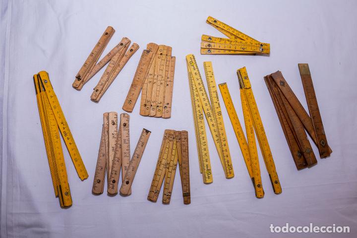 Antig&uuml;edades: Lote Reglas madera - Foto 5