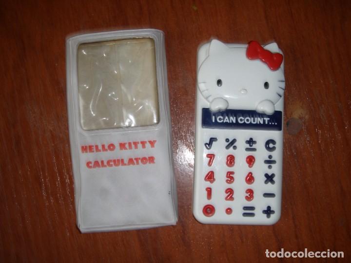 Antig&uuml;edades: CALCULADORA HELLO KITTY CON FUNDA FUNCIONANDO - Foto 2