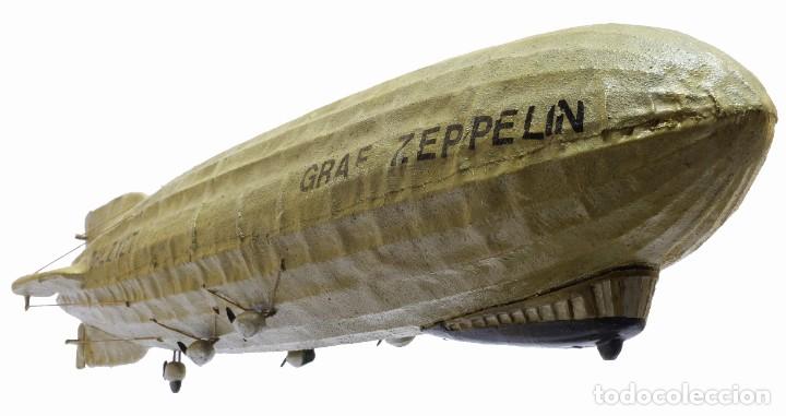 Antigüedades: 1930/1940 Muy rara Maqueta / Modelo del Graf Zeppelin hecha en tela y metal - 60cm. - Foto 8 - 273269803