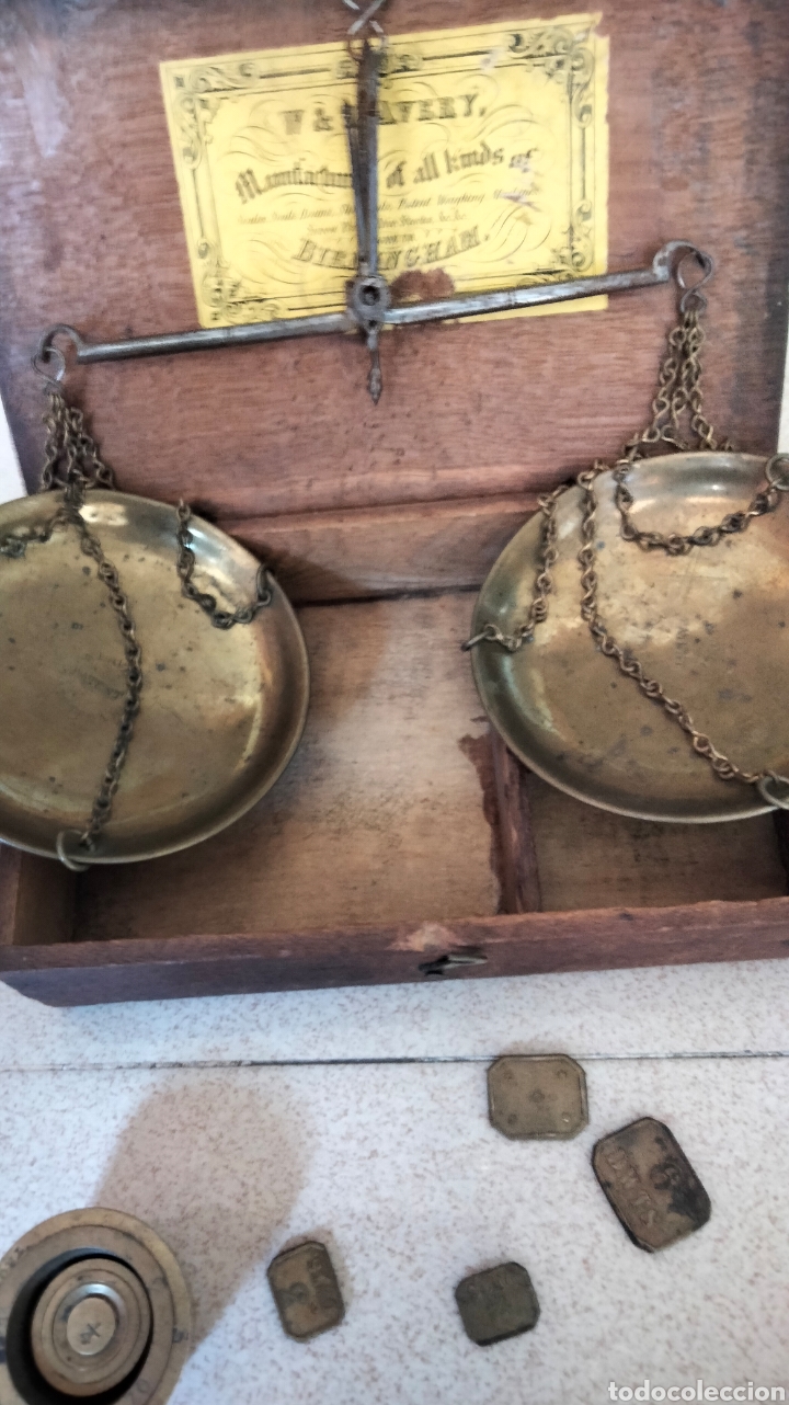 Antig&uuml;edades: ANTIGUA PEQUE&Ntilde;A BALANZA - Foto 2