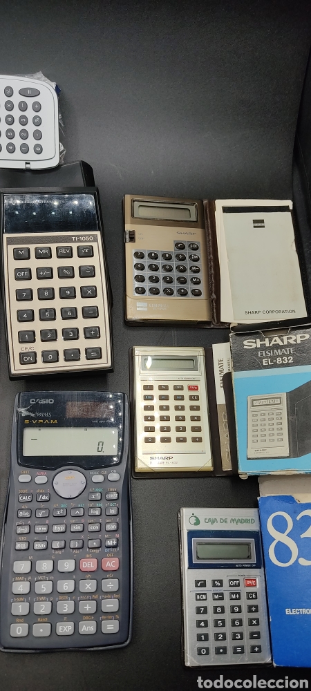 Antig&uuml;edades: Lote 12 calculadoras Canon, Casio, Sharp, Texas instruments , etc. - Foto 3