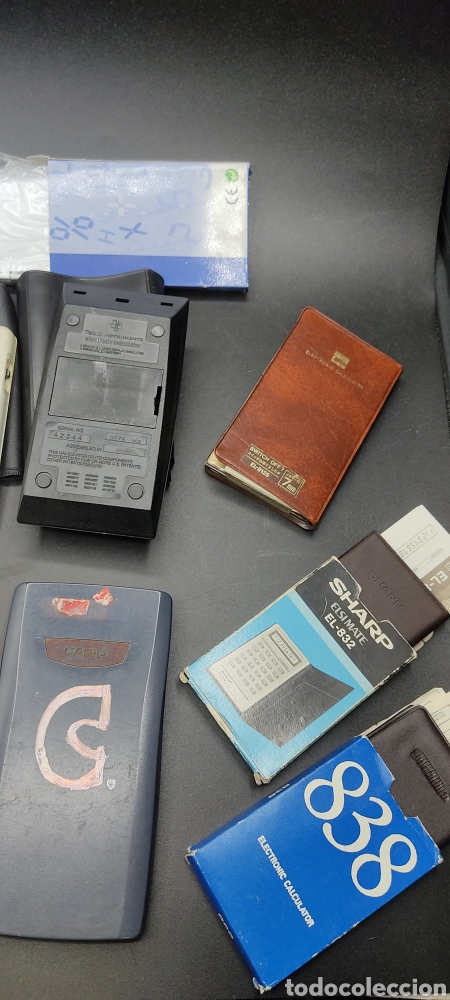 Antig&uuml;edades: Lote 12 calculadoras Canon, Casio, Sharp, Texas instruments , etc. - Foto 8