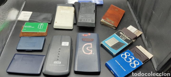 Antig&uuml;edades: Lote 12 calculadoras Canon, Casio, Sharp, Texas instruments , etc. - Foto 9