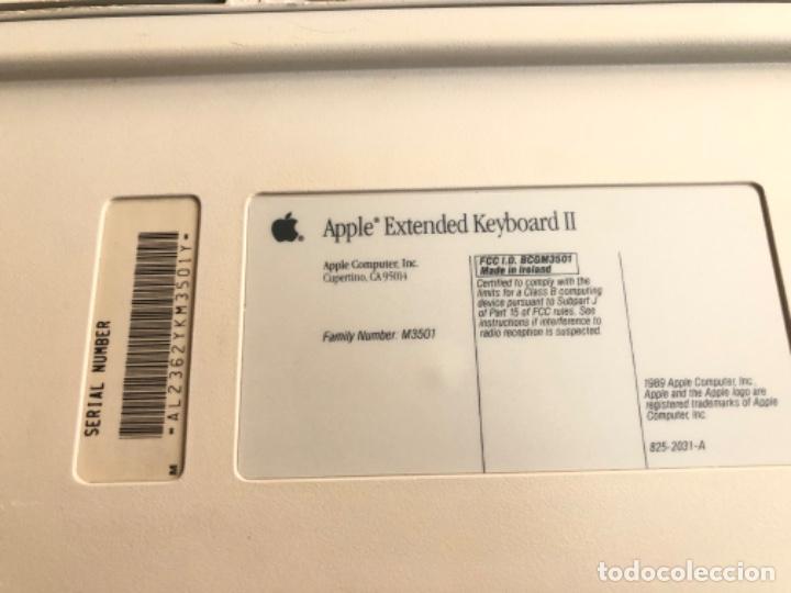Antigüedades: Teclado mecánico Apple extended II 1989 vintage antiguo. - Foto 5 - 275939763