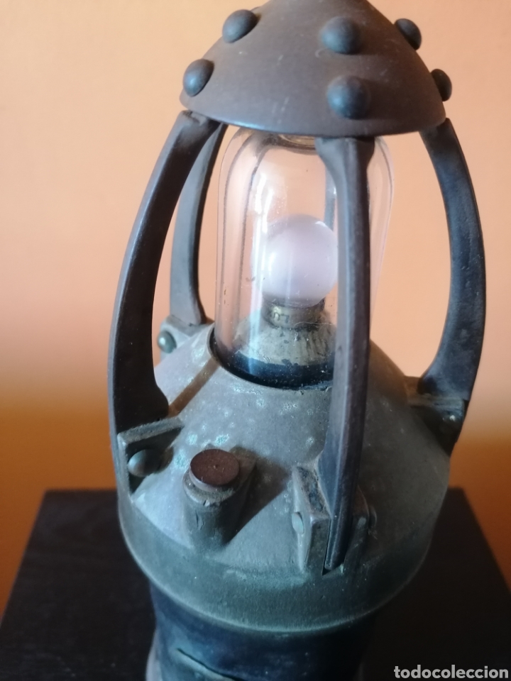 Antig&uuml;edades: Antigua l&aacute;mpara de mina - Foto 5