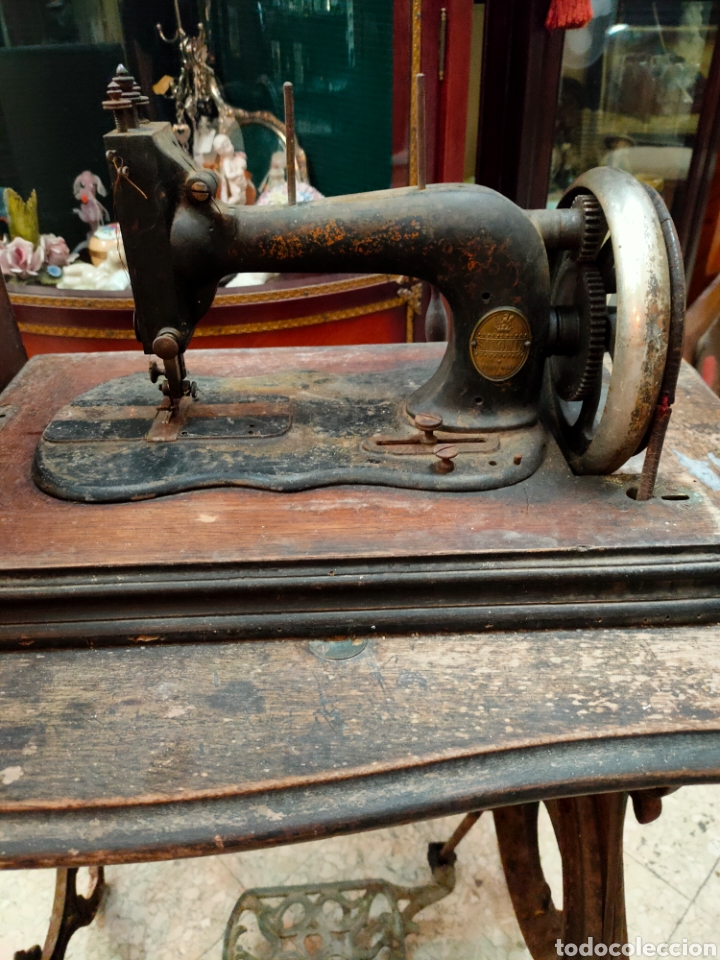 Antigüedades: Antigua maquina de coser SAXONIA - Foto 2 - 276468053
