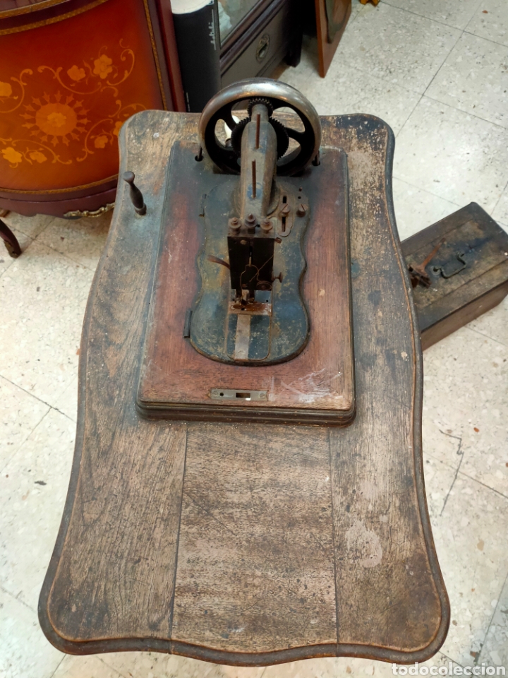 Antigüedades: Antigua maquina de coser SAXONIA - Foto 11 - 276468053