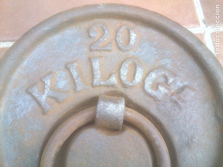 Antig&uuml;edades: ANTIGUA PESA DE 20 KILOS - Foto 5