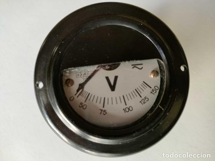 Antig&uuml;edades: AEMSA VOLTIMETRO ANTIGUO, FUNCIONA. ANTIQUE VOLTMETER - Foto 26