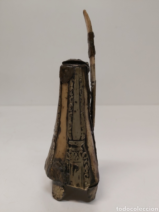 Antig&uuml;edades: Antigua Pluma tintero hueso - Foto 2
