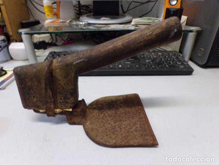 Antigüedades: antigua azuela carpintero con marca herrero hierro forjado - Foto 1 - 278329118