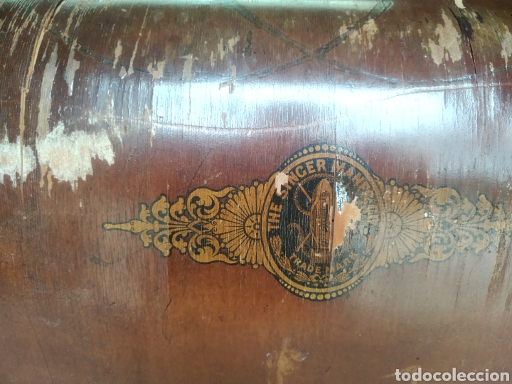 Antig&uuml;edades: TAPA MAQUINA COSER SINGER. - Foto 21