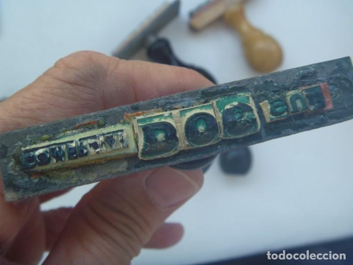 Antig&uuml;edades: LOTE DE 5 ANTIGUOS TAMPONES - Foto 3