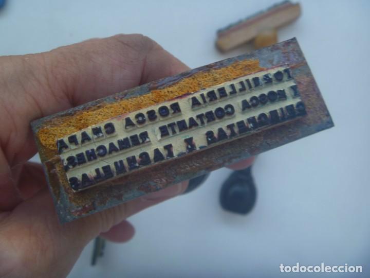 Antig&uuml;edades: LOTE DE 5 ANTIGUOS TAMPONES - Foto 4