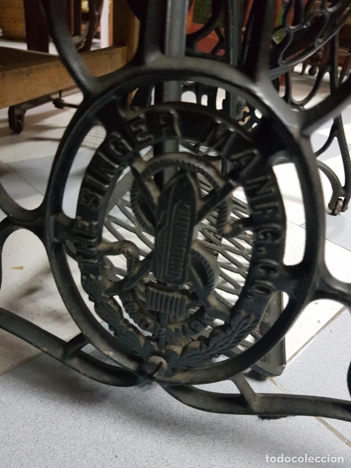 Antig&uuml;edades: MUY ANTIGUA MAQUINA DE COSER MARCA SINGER TAPA RECTANGULAR - Foto 3