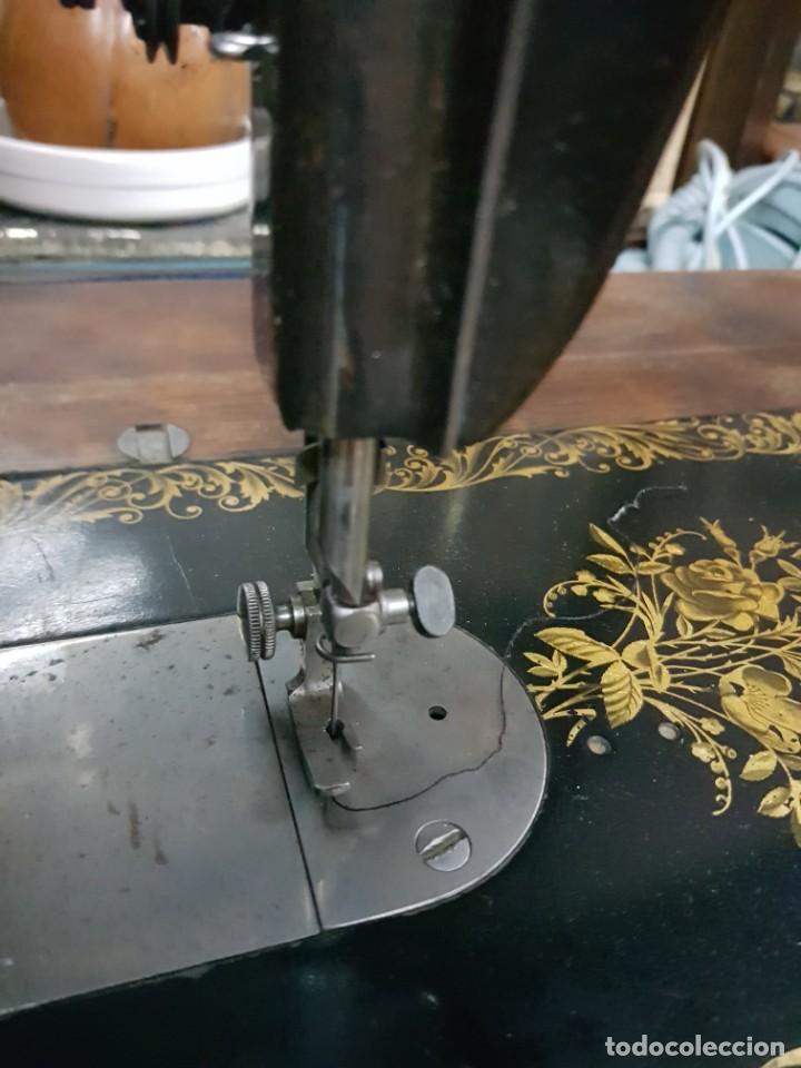 Antig&uuml;edades: MUY ANTIGUA MAQUINA DE COSER MARCA SINGER TAPA RECTANGULAR - Foto 9