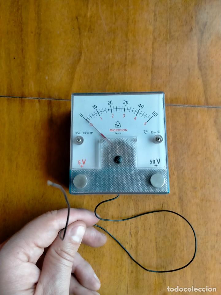 Antig&uuml;edades: Antiguo voltimetro analogico MICROSON Funcionando - Foto 1
