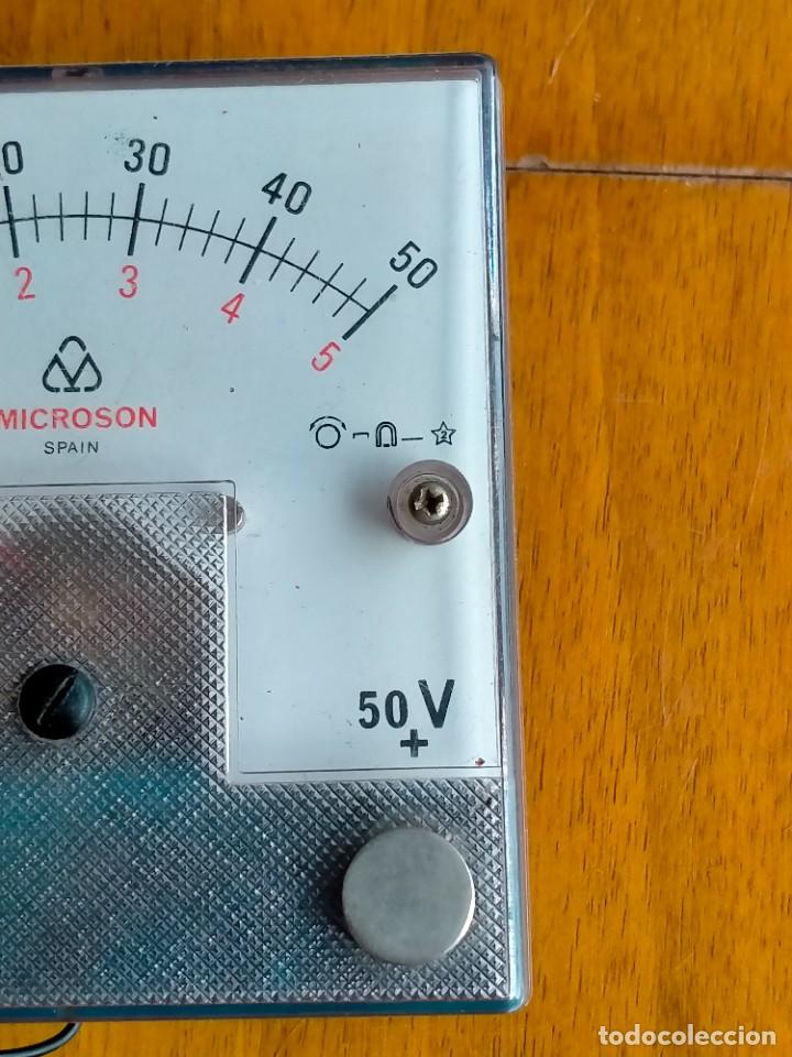 Antig&uuml;edades: Antiguo voltimetro analogico MICROSON Funcionando - Foto 2