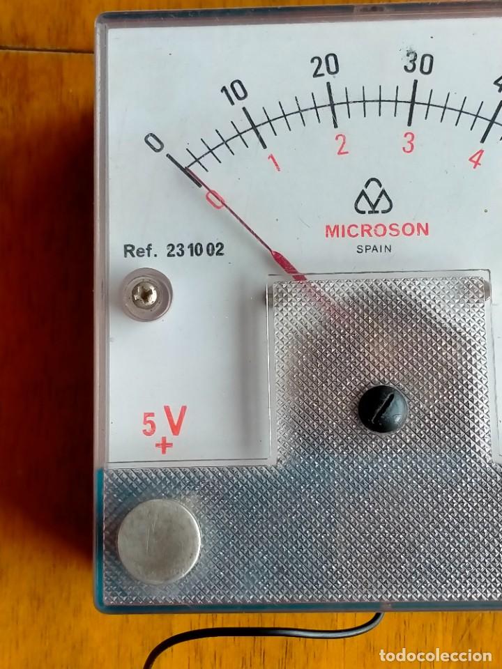 Antig&uuml;edades: Antiguo voltimetro analogico MICROSON Funcionando - Foto 3
