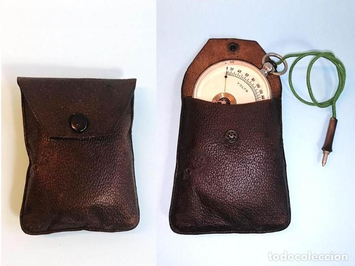 Antig&uuml;edades: VOLT&Iacute;METRO DE BOLSILLO CON FUNDA VBF1 - Foto 3