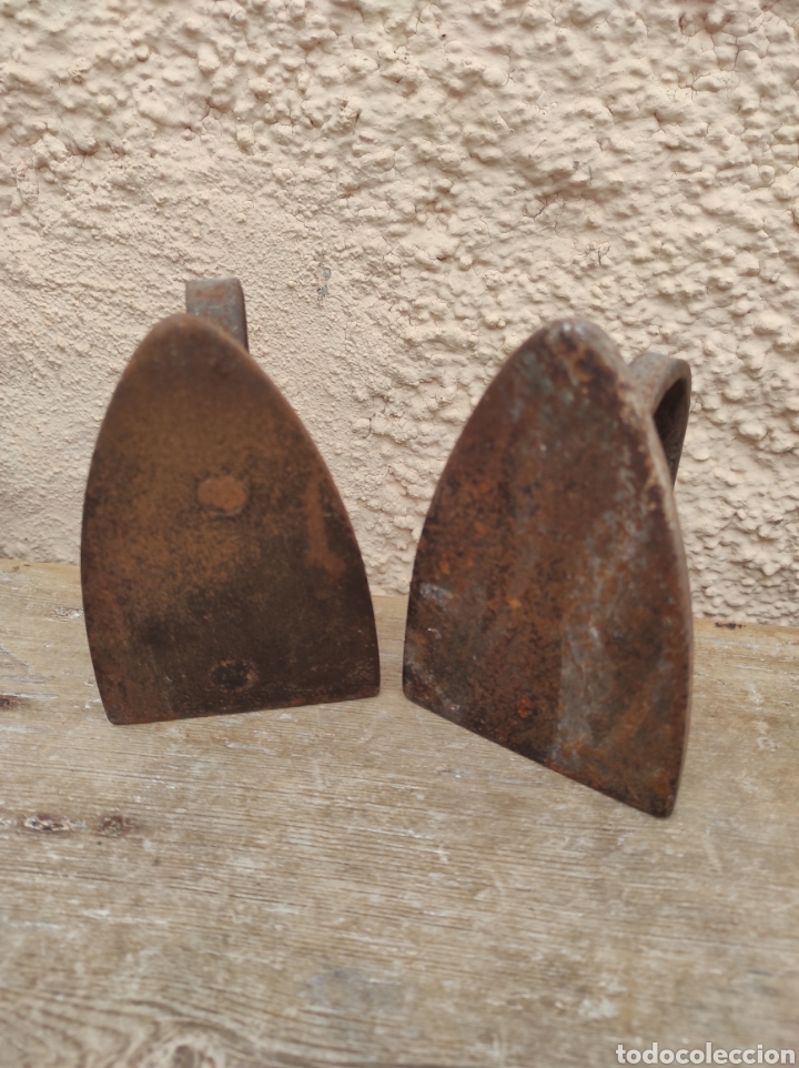 Antigüedades: Antigua Pareja de Planchas de Hierro - Foto 4 - 284713118