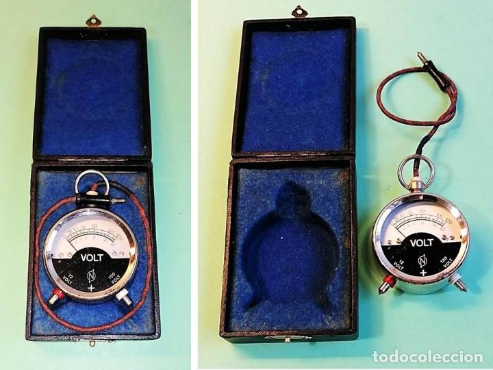 Antig&uuml;edades: VOLT&Iacute;METRO DE BOLSILLO CON ESTUCHE VBE2 - Foto 2