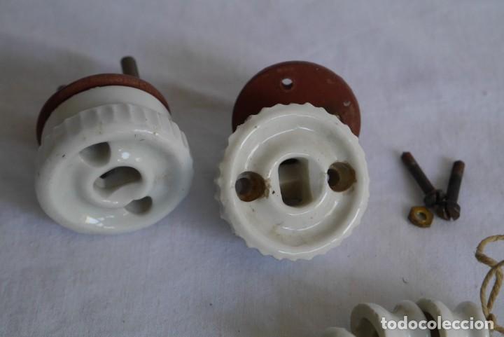 Antig&uuml;edades: Conjunto de elementos el&eacute;ctricos de porcelana - Foto 8