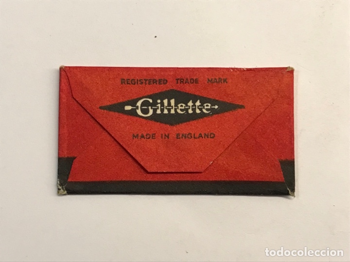 Antig&uuml;edades: HOJA DE AFEITAR, GILLETTE. THIN BLADE&hellip;. Made in England&hellip;. - Foto 2
