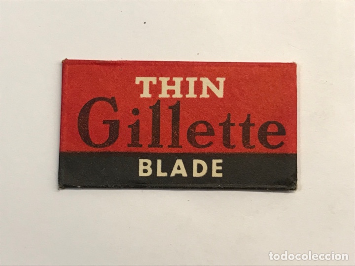 Antig&uuml;edades: HOJA DE AFEITAR, GILLETTE. THIN BLADE&hellip;. Made in England&hellip;. - Foto 1