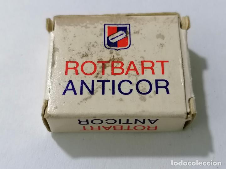 Antig&uuml;edades: PAQUETE 9 HOJAS DE AFEITAR ROTBART ANTICOR - Foto 2