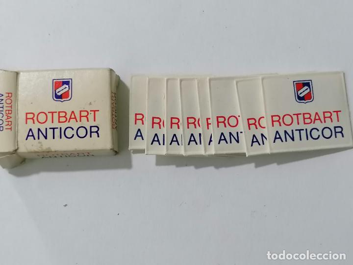 Antig&uuml;edades: PAQUETE 9 HOJAS DE AFEITAR ROTBART ANTICOR - Foto 3