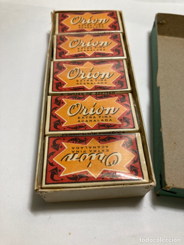 Antig&uuml;edades: 100 hojas de afeitar en su embalaje, marca Orion - Foto 1